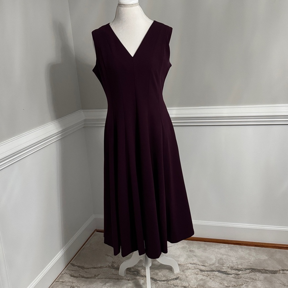 Calvin Klein Deep Purple fit and flare dress
